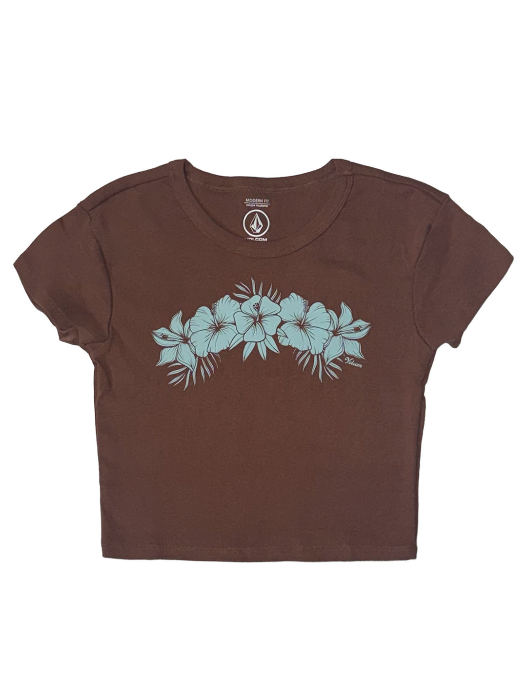 VOLCOM LEI LOW 1991 MID WOMENS TEE - BROWN (JAV)