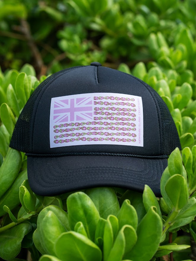 HIC LOKELANI TRUCKER HAT - BLACK