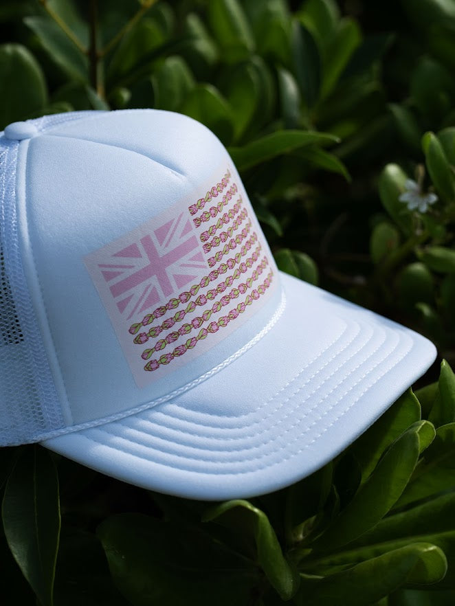 HIC LOKELANI TRUCKER HAT - WHITE