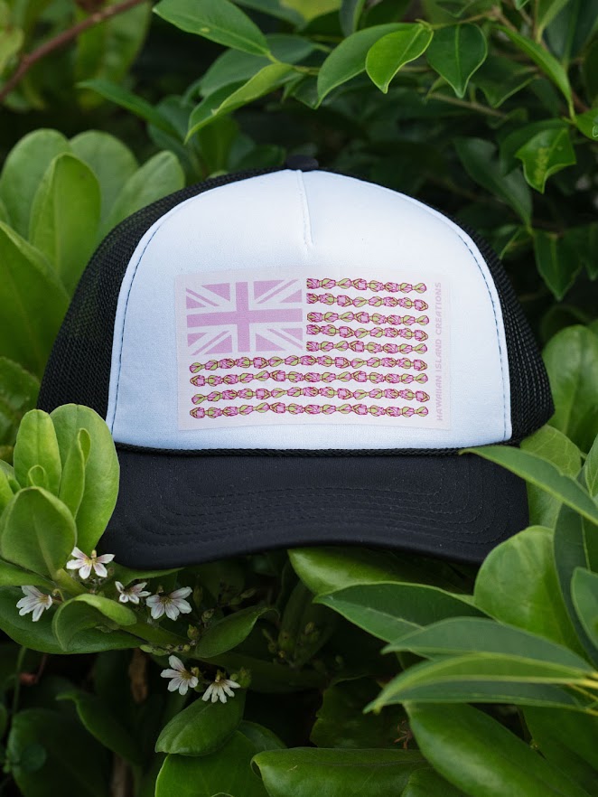HIC LOKELANI TRUCKER HAT - BLK/WHT