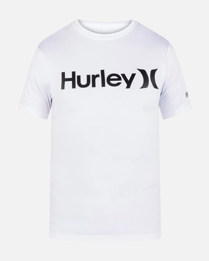 HURLEY OAO QUICKDRY SHORT SLEEVE RASHGUARD - WHITE