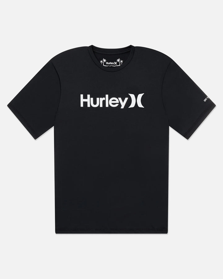 HURLEY OAO QUICKDRY SHORT SLEEVE RASHGUARD - BLACK