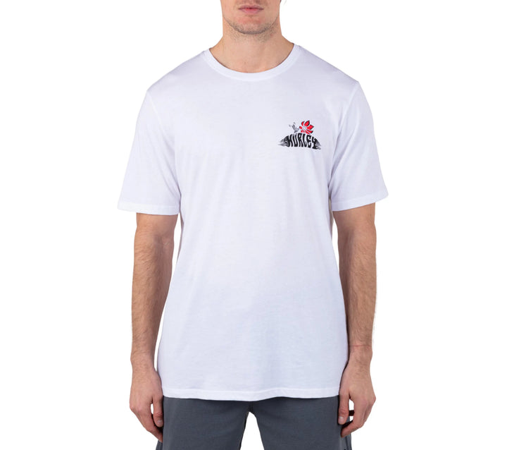 HURLEY EVD FLOWER FISH TEE - WHITE