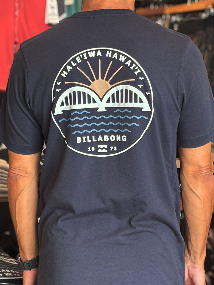 BILLABONG HALEIWA BRIDGE TEE - NAVY BLUE