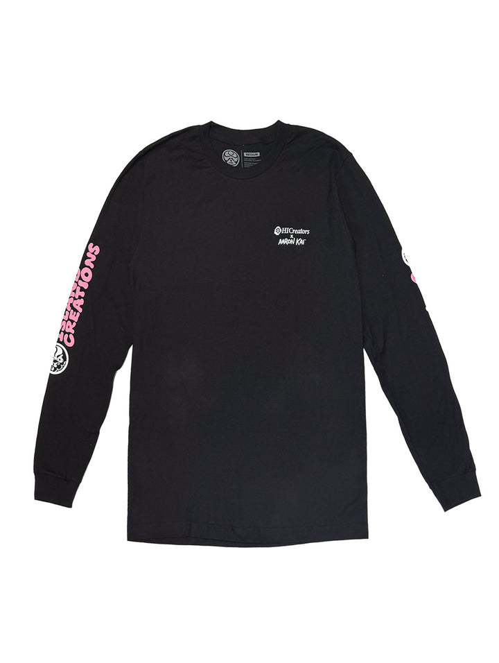 HIC MAUNA A WAKEA AARON KAI LONG SLEEVE TEE - BLACK