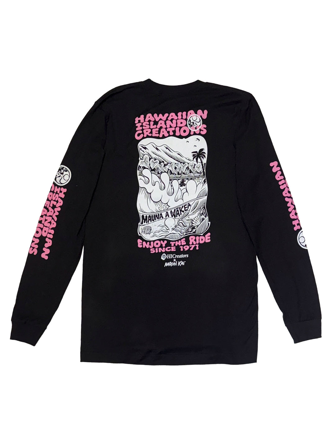 HIC MAUNA A WAKEA AARON KAI LONG SLEEVE TEE - BLACK