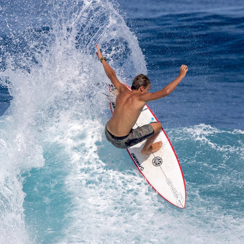 Merrik Mochkatel blasts a Rocky Point lip.