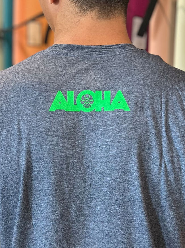 HIC SECRET ALOHA TEE - HEATHER NAVY