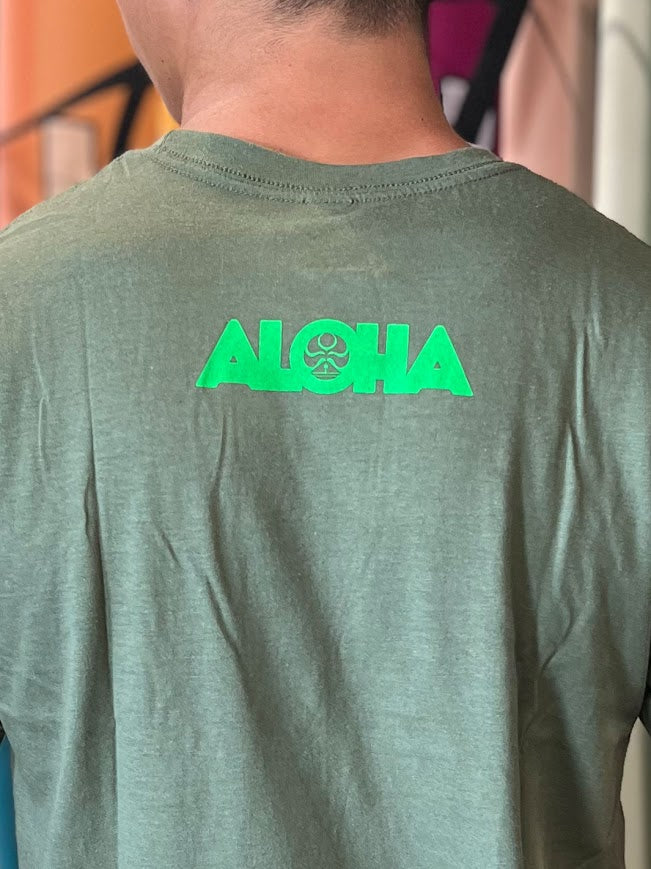 HIC SECRET ALOHA TEE - MIL GREEN