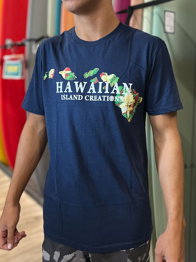 HIC HAWAII PRINT TEE - NAVY