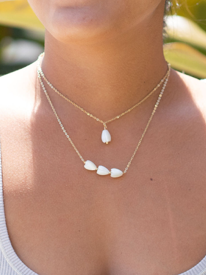 LOTUS AND LUNA X HIC TRIPLE PIKAKE NECKLACE - PIKAKE