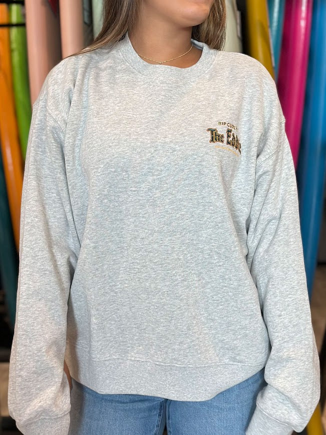 RIP CURL EDDIE WOULD GO CREW NECK WOMENS SWEATSHIRT - GREY MARLE