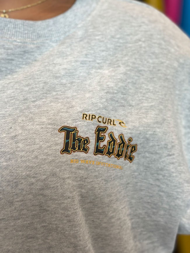 RIP CURL EDDIE WOULD GO CREW NECK WOMENS SWEATSHIRT - GREY MARLE