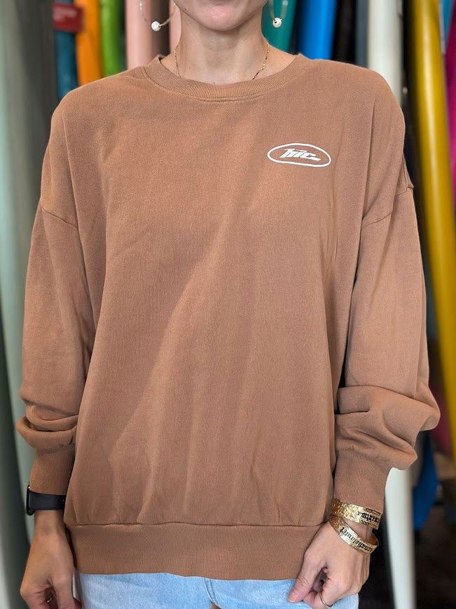 HIC PEEL BACK CREW WOMENS FLEECE- COCONUT