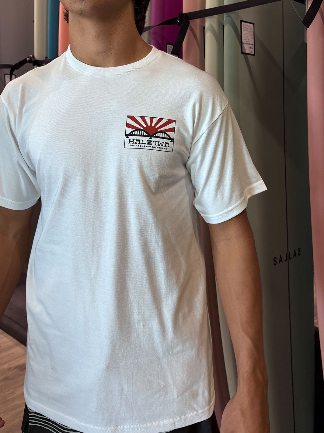 BILLABONG HALEIWA RISING SUN TEE - WHITE