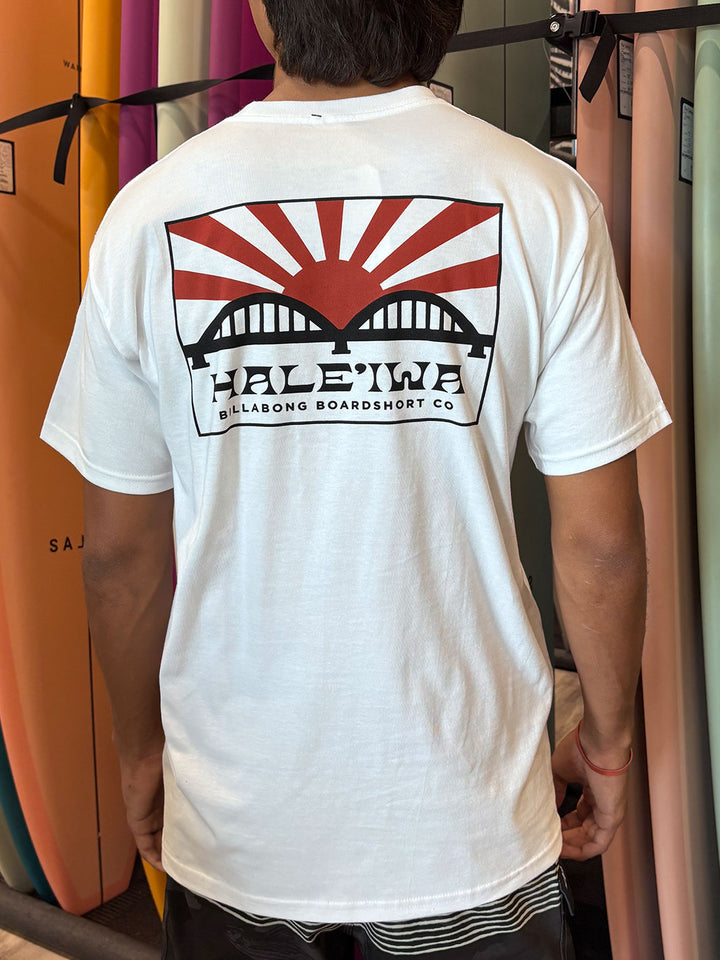 BILLABONG HALEIWA RISING SUN TEE - WHITE