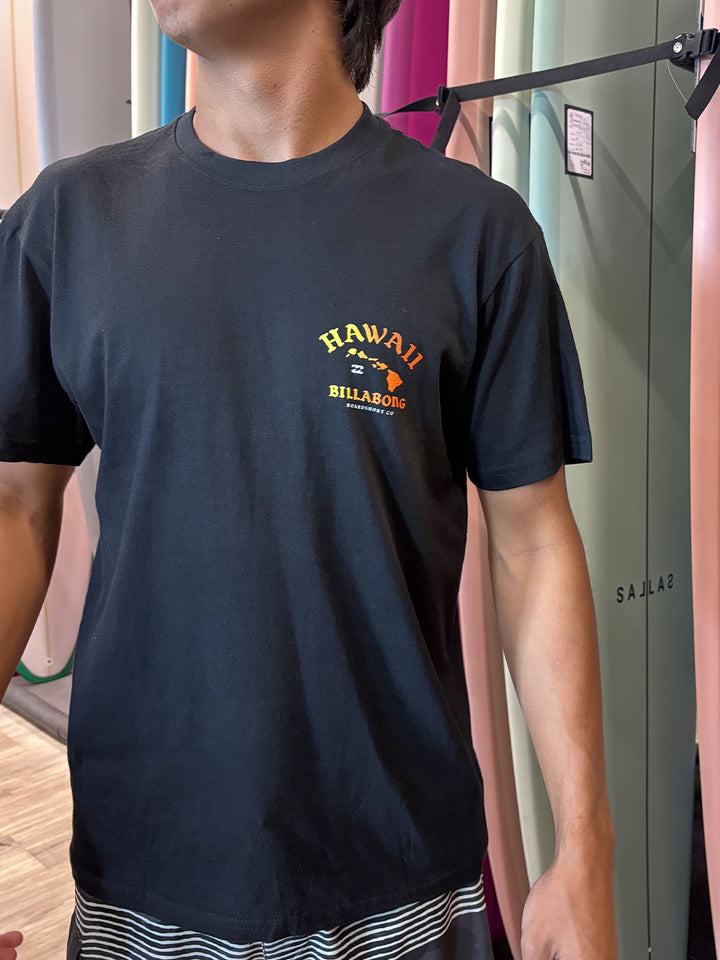 BILLABONG ISLAND CHAIN BASIC TEE - BLACK