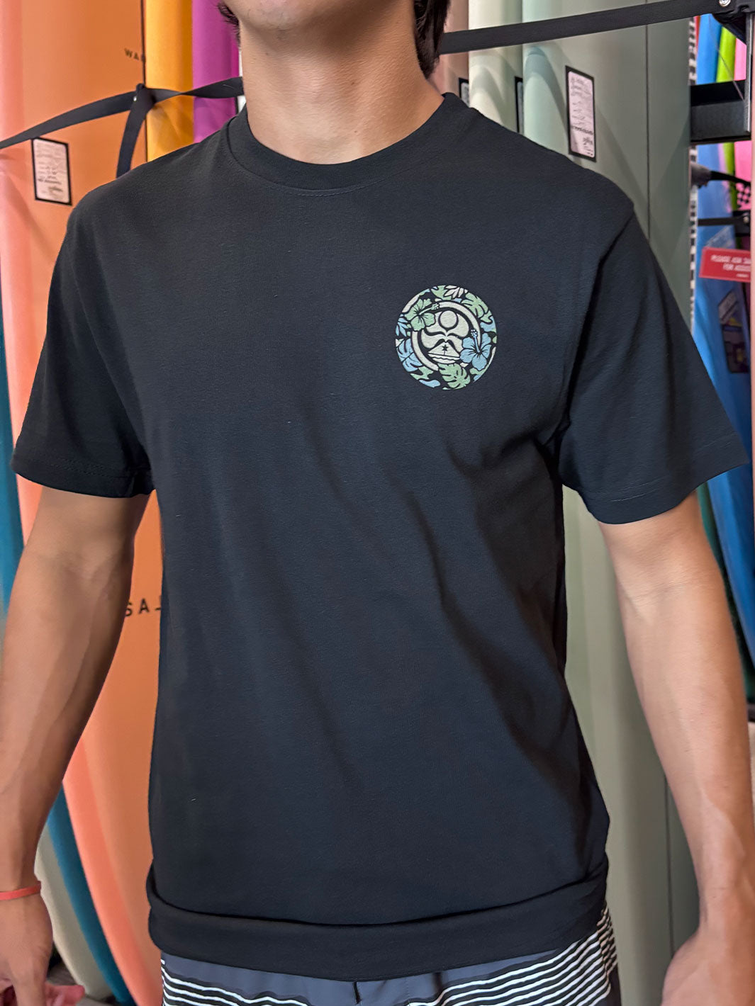 HIC CAMO FLOWERS TEE - BLACK
