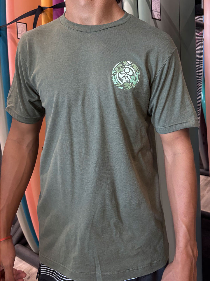 HIC CAMO FLOWERS TEE - MILITARY GREEN