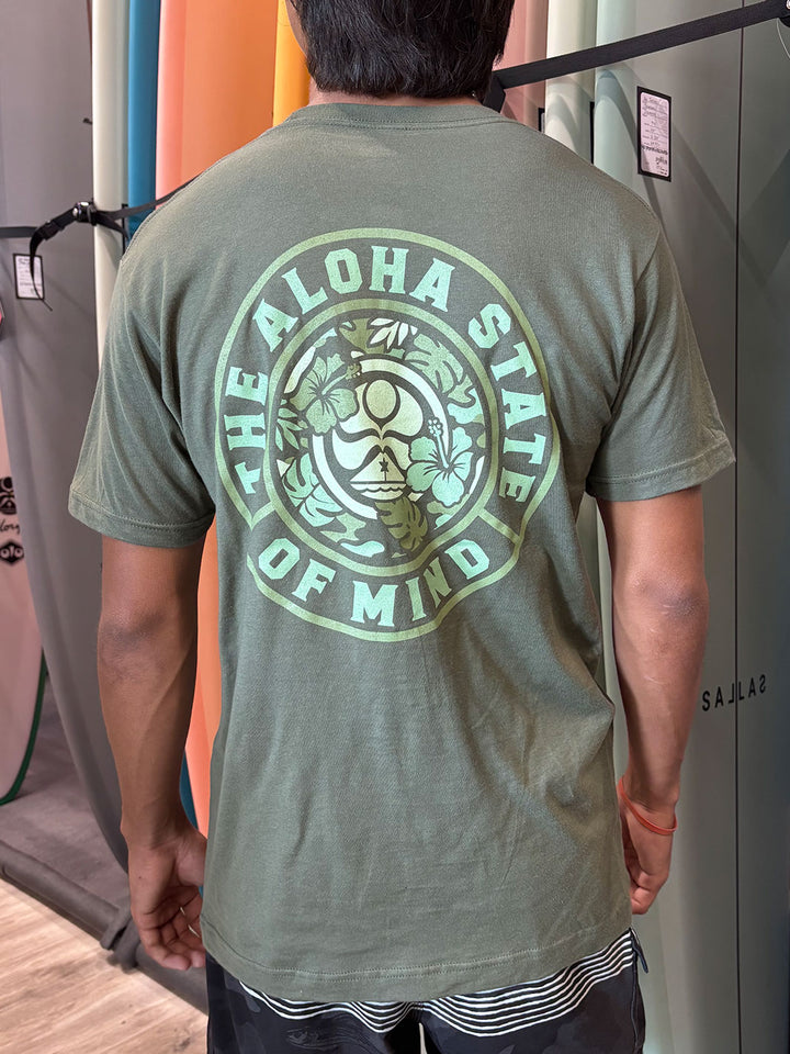 HIC CAMO FLOWERS TEE - MILITARY GREEN