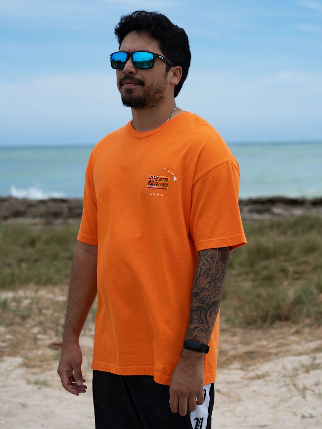 AVVA BEACH STREET TEE - FADED ORANGE