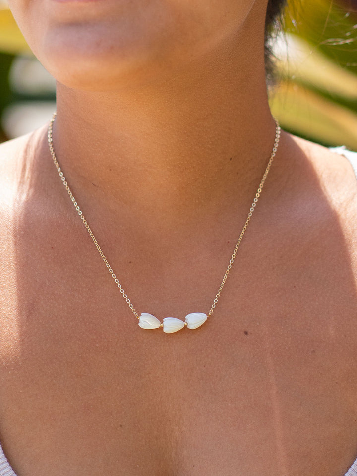 LOTUS AND LUNA X HIC TRIPLE PIKAKE NECKLACE - PIKAKE