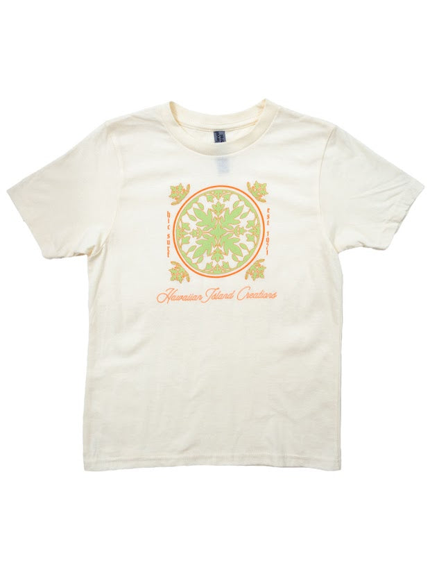 HIC PIKAKE QUILT GIRLS TEE - NATURAL