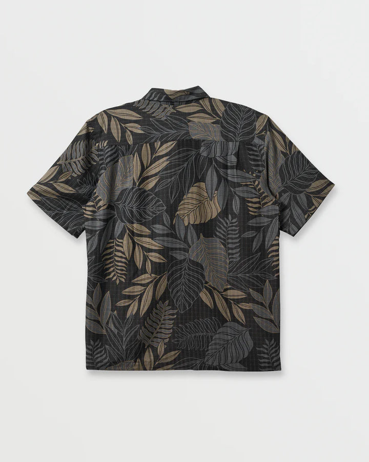 QUIKSILVER WHITE SANDS WOVEN BUTTON DOWN SHIRT - GRAY