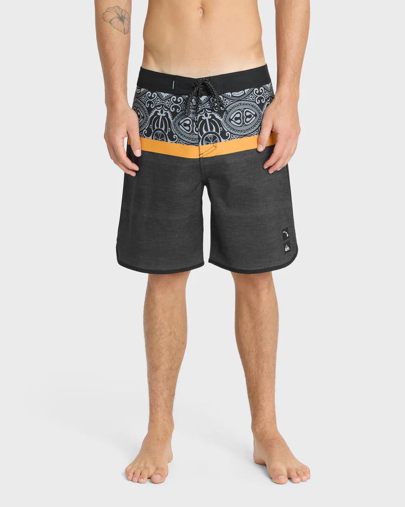 QUIKSILVER SURFSILK HAWAII BLOCKCHILD 19" BOARDSHORT - ANTHRACITE (ANH)