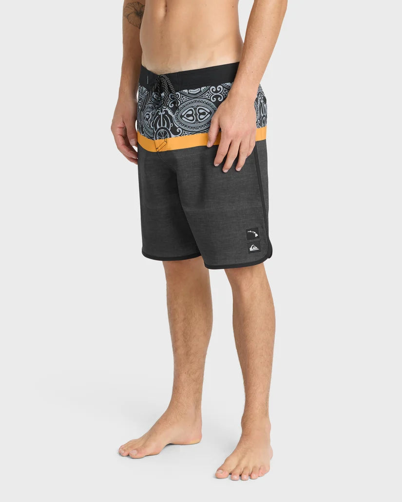 QUIKSILVER SURFSILK HAWAII BLOCKCHILD 19" BOARDSHORT - ANTHRACITE (ANH)