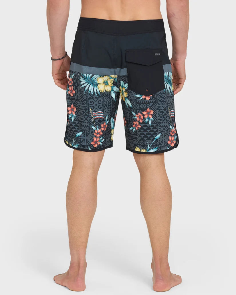QUIKSILVER SURFSILK HAWAII BLOCKCHILD 19" BOARDSHORT - BLACK