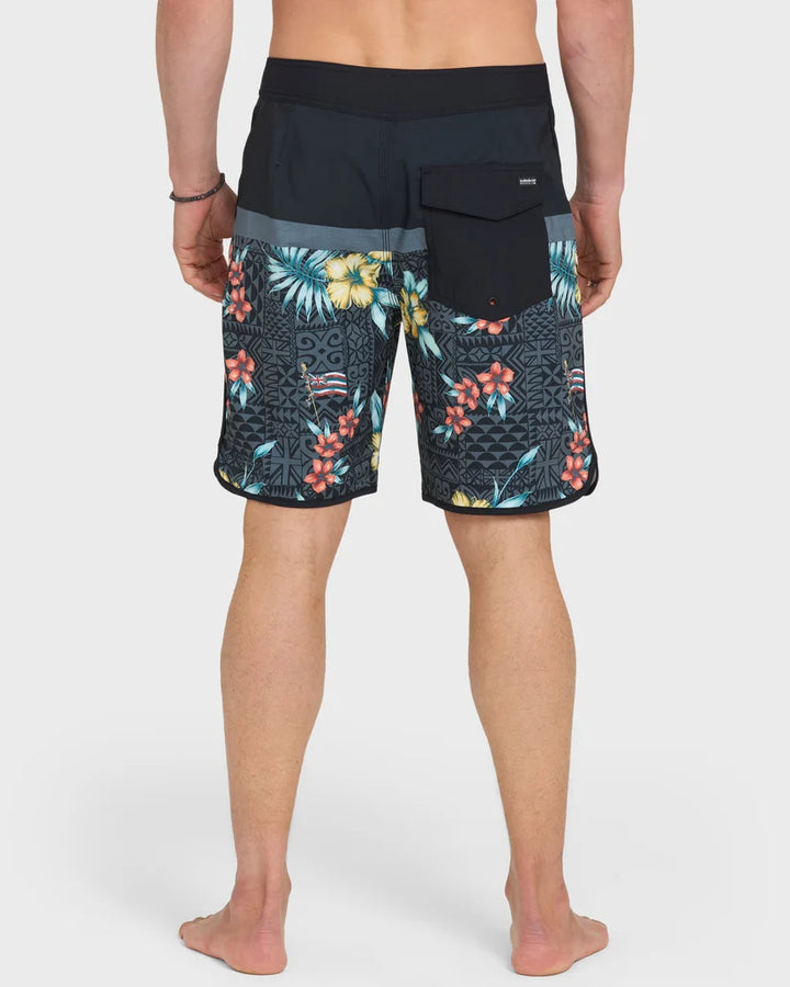 QUIKSILVER SURFSILK HAWAII BLOCKCHILD 19" BOARDSHORT - BLACK