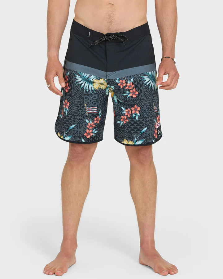 QUIKSILVER SURFSILK HAWAII BLOCKCHILD 19" BOARDSHORT - BLACK
