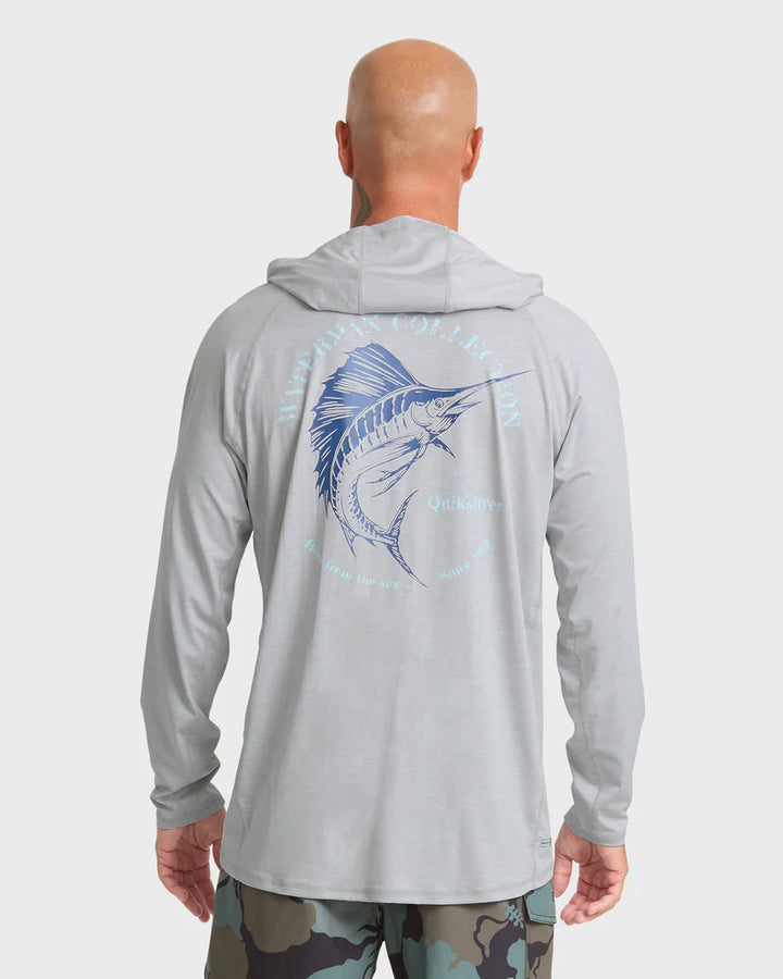 QUIKSILVER MARLEY HOODY LYCRA - LIGHT GRAY (LTH)