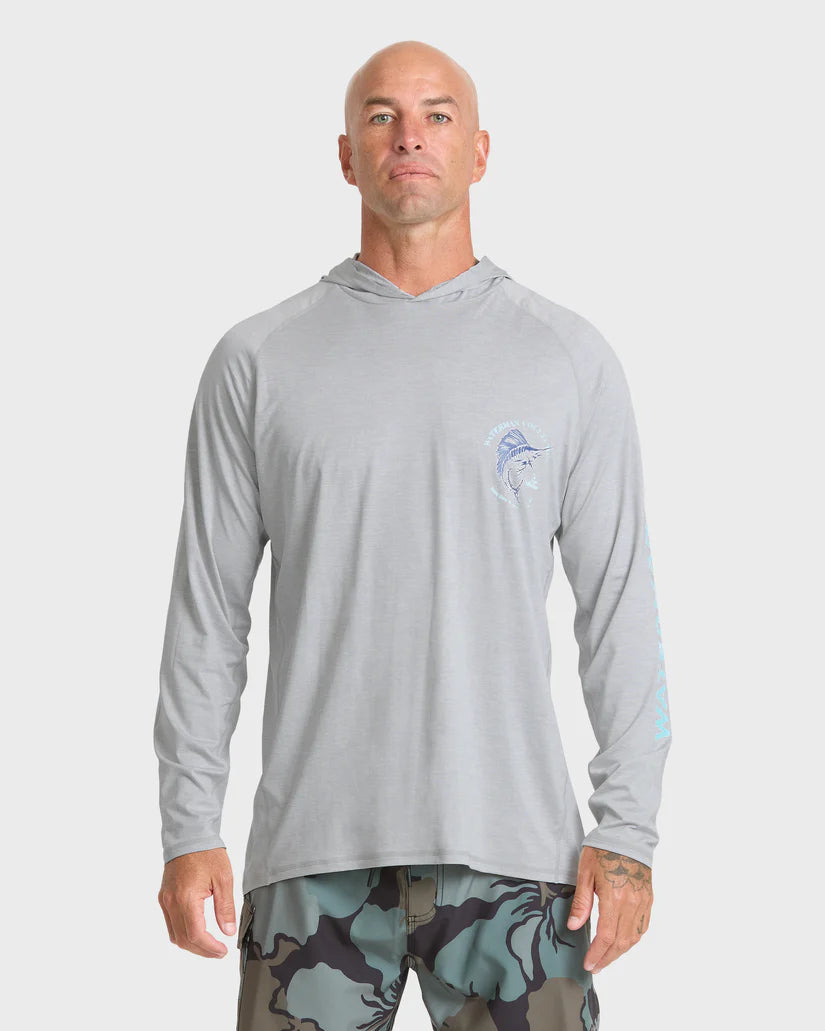 QUIKSILVER MARLEY HOODY LYCRA - LIGHT GRAY (LTH)