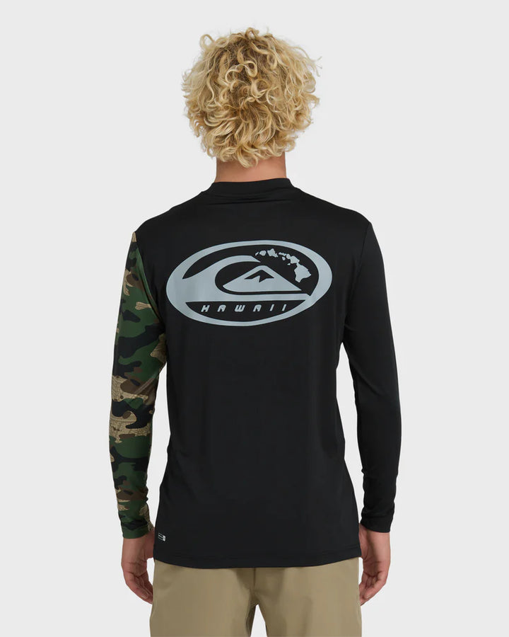 QUIKSILVER HI EVERYDAY SURF LONG SLEEVE SURF SHIRT - CAMO (AMO)