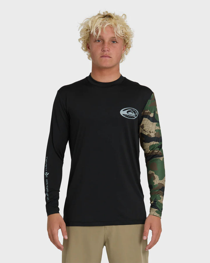 QUIKSILVER HI EVERYDAY SURF LONG SLEEVE SURF SHIRT - CAMO (AMO)