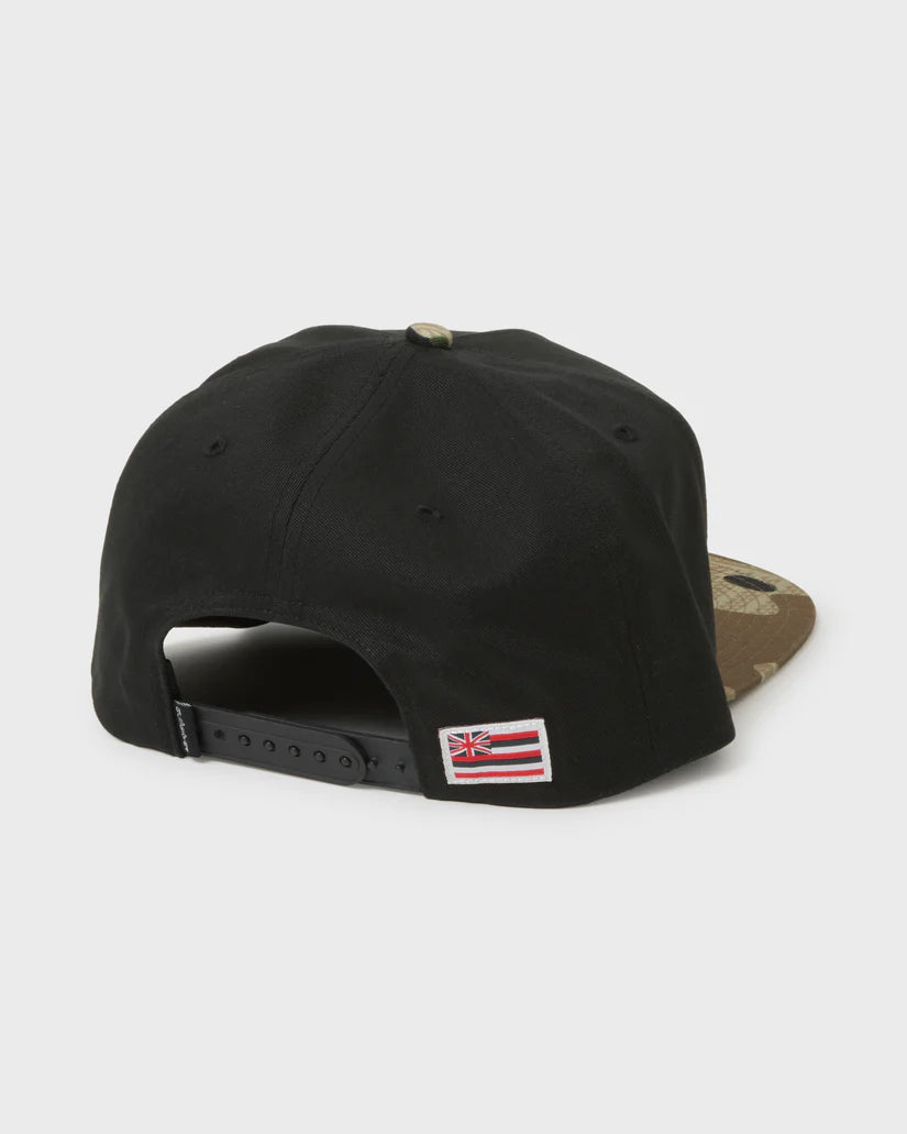 QUIKSILVER HI MANA SNAPBACK HAT - BLACK