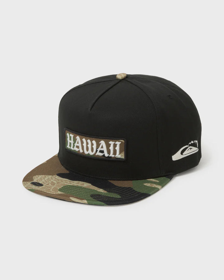 QUIKSILVER HI MANA SNAPBACK HAT - BLACK