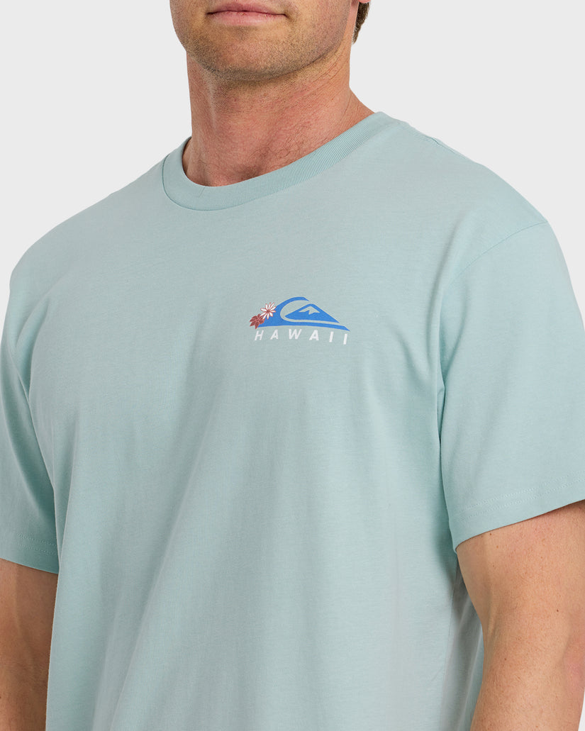 QUIKSILVER HI TUBE TIME TEE - BLUE HAZE