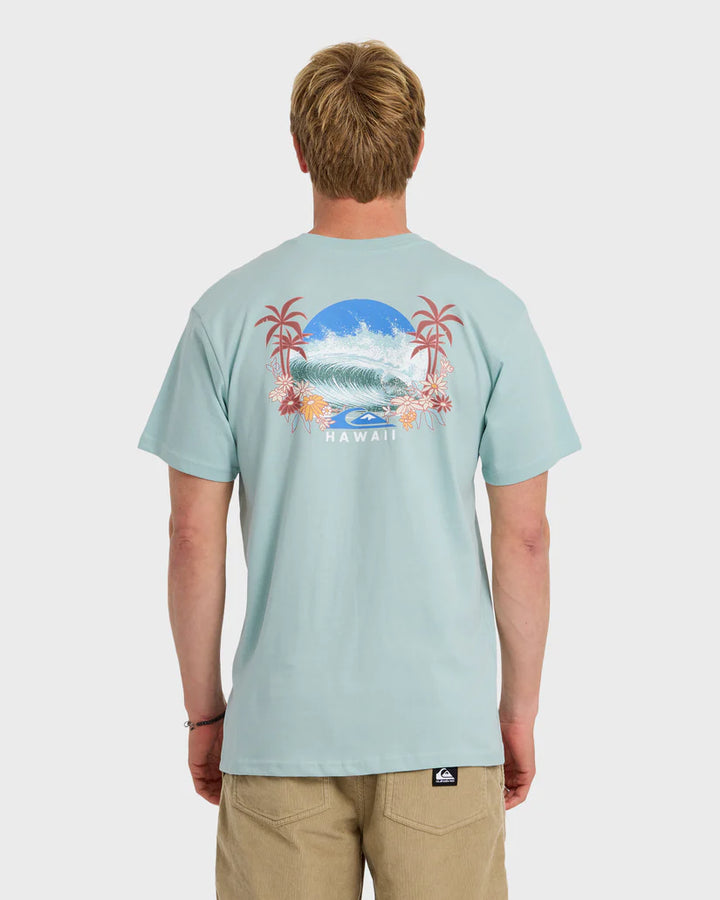 QUIKSILVER HI TUBE TIME TEE - BLUE HAZE (BHZ)