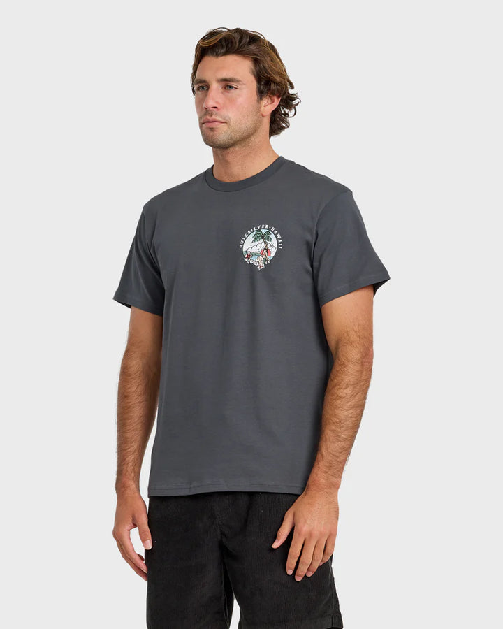 QUIKSILVER HI HULA SUNSET TEE - IRON GATE