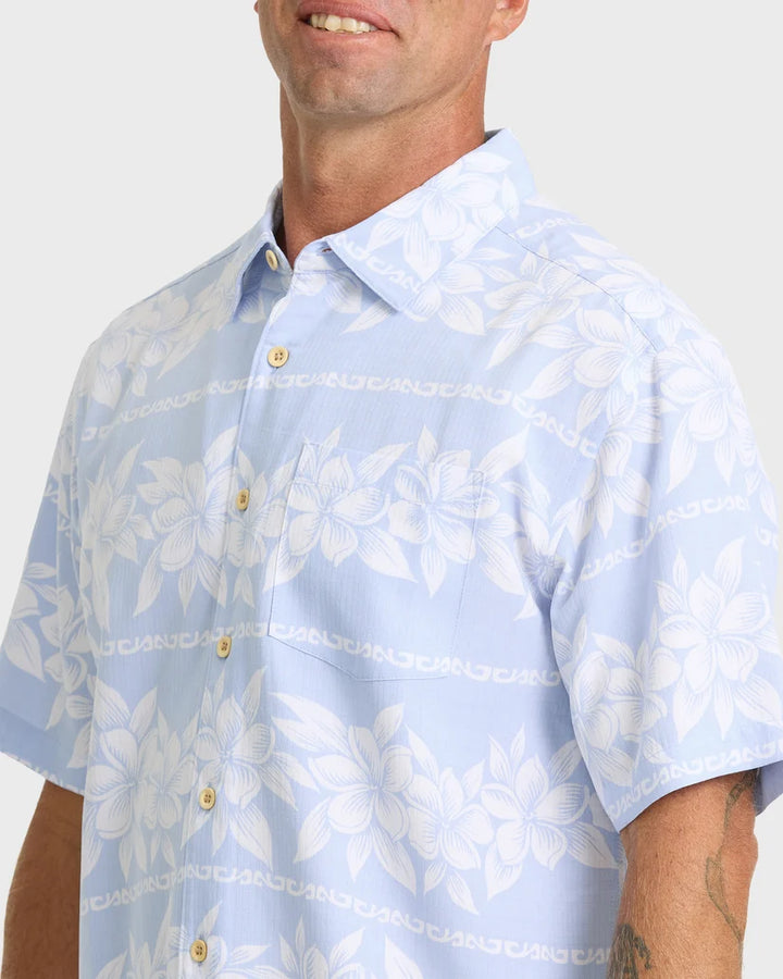 QUIKSILVER WATERMAN HORIZONS BUTTON DOWN WOVEN SHIRT - DARK DENIM (DKD)