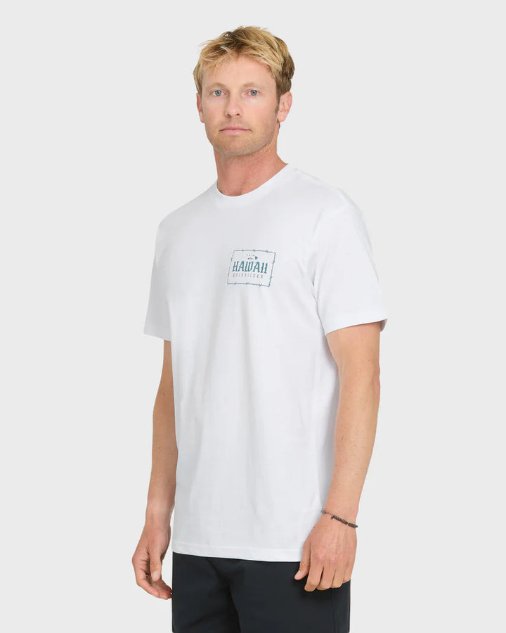 QUIKSILVER HI HAWAII LOCK TEE - WHITE