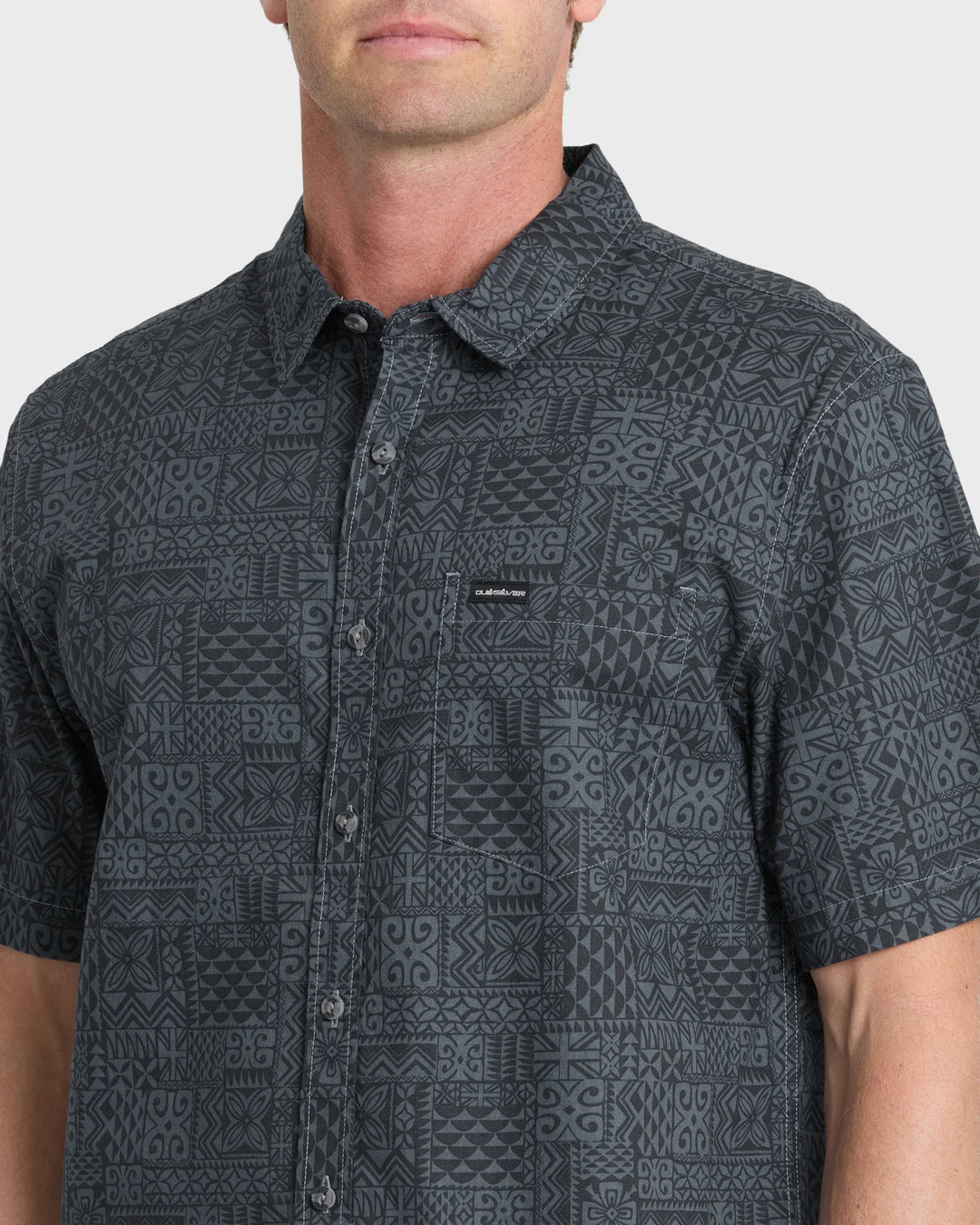 QUIKSILVER KOA CLASSIC WOVEN BUTTON DOWN SHIRT - DARK SLATE (DSL)