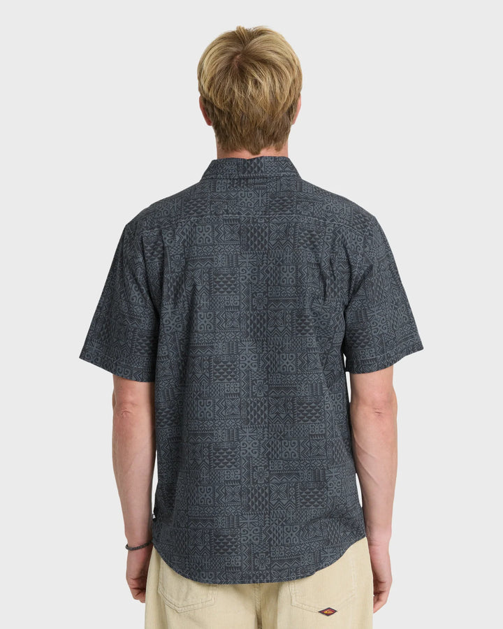 QUIKSILVER KOA CLASSIC WOVEN BUTTON DOWN SHIRT - DARK SLATE (DSL)