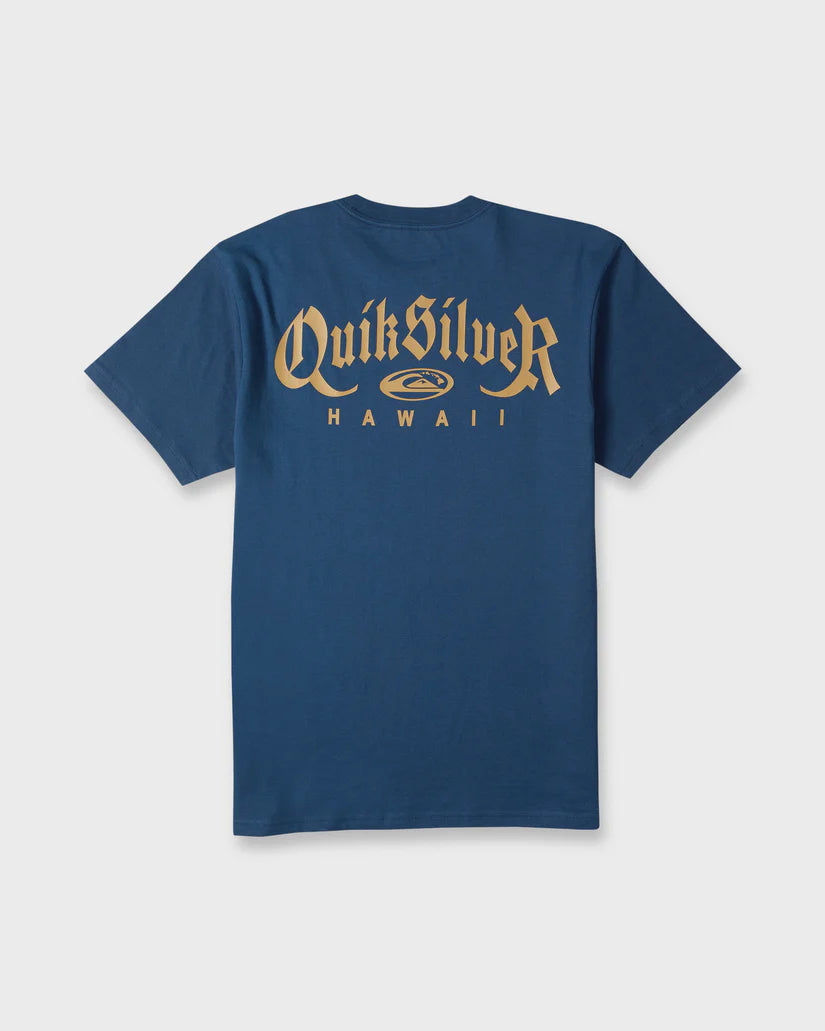 QUIKSILVER HI OLD ENGLISH TEE - DKD