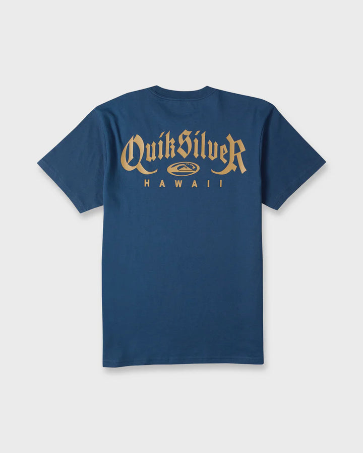 QUIKSILVER HI OLD ENGLISH TEE - DKD