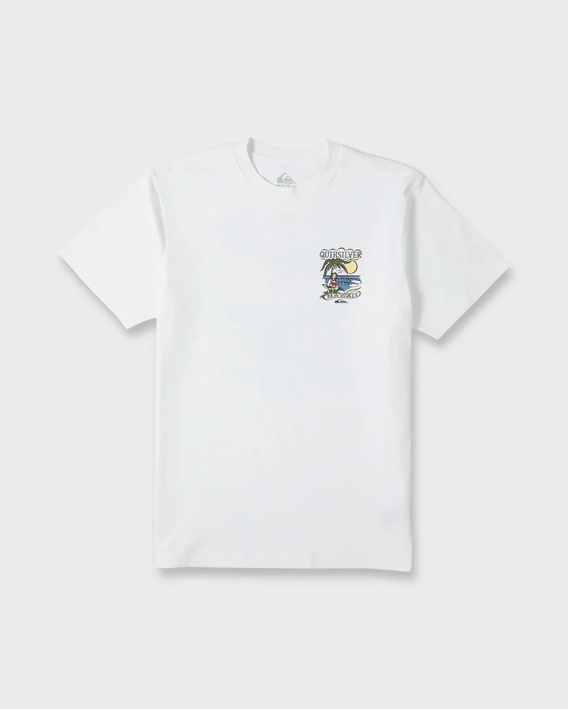 QUIKSILVER HI ISLAND PEACE TEE - WHITE
