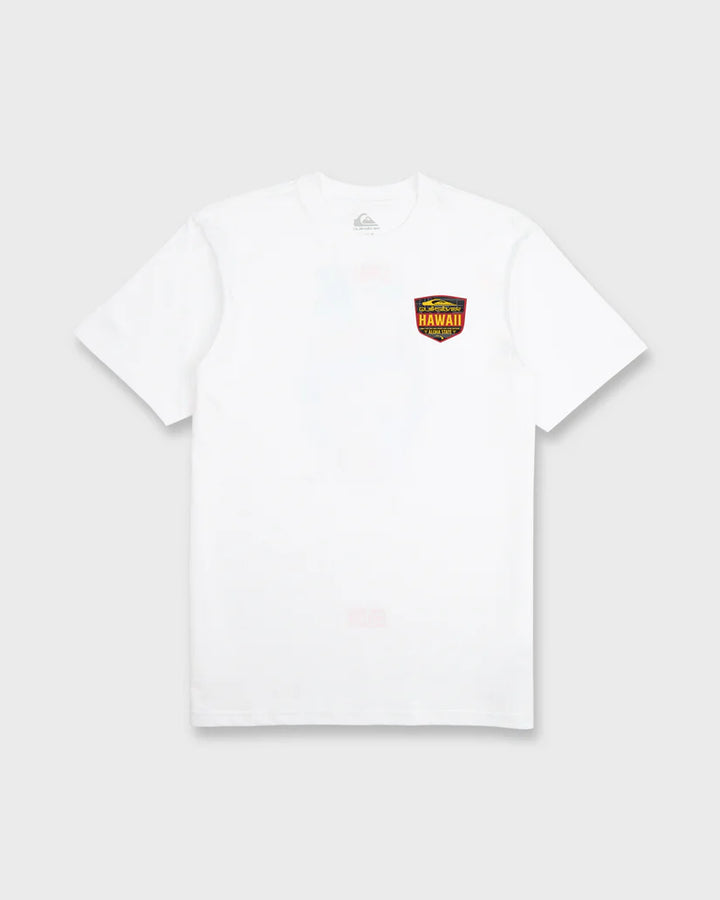 QUIKSILVER HAWAII SHIELD TEE - WHITE